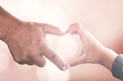 Parents Hands making heart